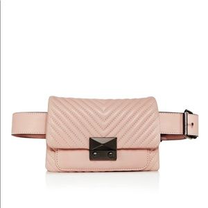 Aqua Skinny V Quilt Belt Bag